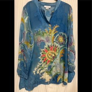 Citron Santa Monica 100% Silk Embossed